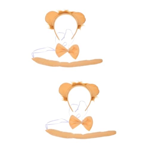 VALICLUD 2 Juegos De Diademas De Animales Para Halloween Diadema De Con Disfraces De Animales Ropa Pajarita De Animales Accesorios Para Disfraz De Fiesta Para Diadema