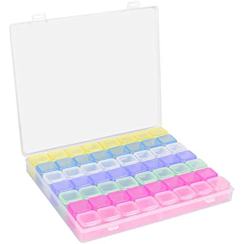 Caja de Almacenamiento con 56 Compartimentos Plástico Cover