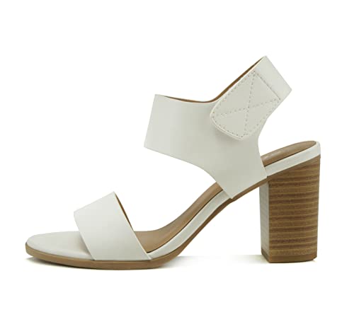 Image of Soda Wait-A ~ Women Open Round Toe Chunky Heel Ankle Strap High Heel Dress Sandals