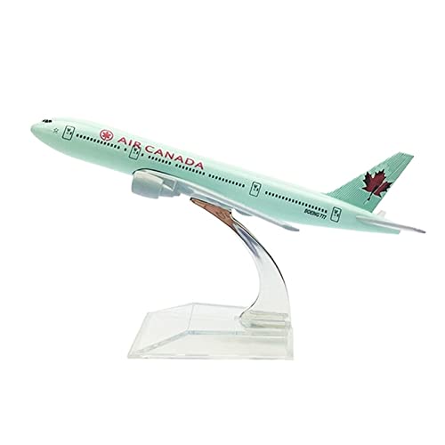 Modelo de avión de aleación fundido Boeing B777 miniatura coleccionable de 16cm