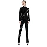 Erwachsene und Kinder Sport Eiskunstlauf Jacke Hosen Set Outfit, Fuzzy Fleece Futter Eislauf Tragen mit Spiral Strass, Wasserdicht und hochelastisch Trainingskleidung