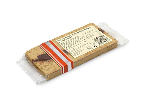 Castillo de Jijona Knusprige Nougat-Creme mit Schokolade – Mandel 60,5 %, knuspriges Getreide und Schokolade 9 % – Premium-Qualität – weiche und knusprige Textur – hergestellt in Spanien (Jijona) |