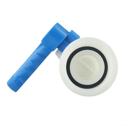 Yuanpgky Vanne à bille DN50 de 75 mm pour seau IBC Ton, vanne papillon intégrée en plastique pour récipient de 1000 L, raccord de contrôle du débit réutilisable avec prévention des éclaboussures