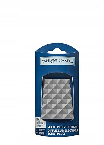 Yankee Candle Difusor ScentPlug | Unidad Base para Enchufe ambientador | Tono Plateado Faceted | Enchufe UE