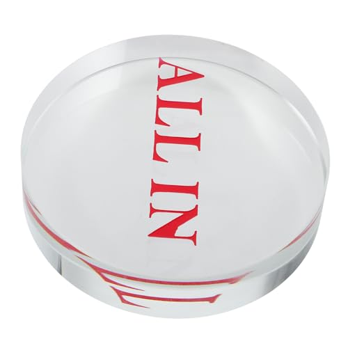 Garneck Upgrade Your Poker Night: Chips Double Layer in Markers Crystal Glass and Distinctive Font Design