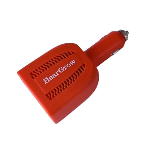 Image of 100W Car Power Inverter DC 12V to 110V AC Car Outlet Plug Adapter Converter 5V USB Charging Port Outlet | Mini Car Cigarette Lighter Charger, Plug Adapter Included for Laptop Computer(Orange)