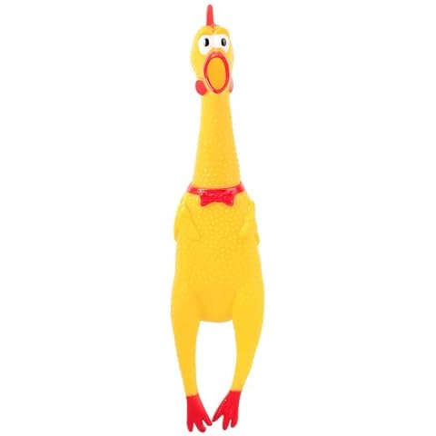 POPLAY Rubber Chicken/Squeeze Chicken, Prank Novelty Toy Party Favors for Kids, Adults, Dogs, Family Games,Keep Your Chicken Quiet Cover