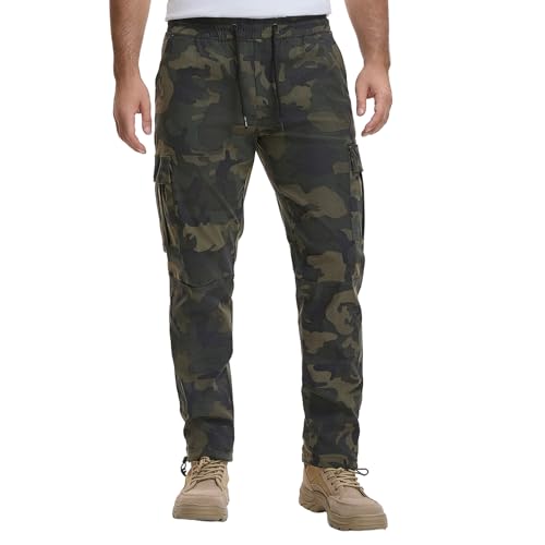 Men's Tactical Hiking Pants, Stretch Cargo Chinos for Outdoor Work, Jogging, Hiking & Workout,Waterproof,Vintage