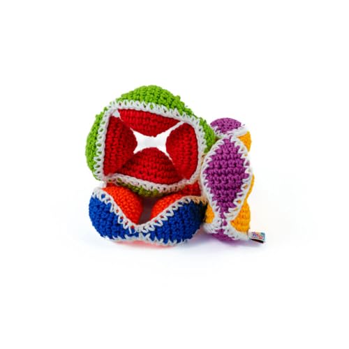 Smart Baby Box, Bola Montessori em Crochê Desenvolver Sensorial Motor Bebê