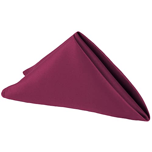 CVL 10 servilletas de satén Lamour 20"x20" Mulberry miniatura 1