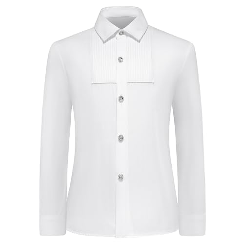 Image of Boy Suits 3 Piece Slim Fit Formal Suit Set with Tuxedo Jacket Vest Pants for Kids Wedding Ring Bearer Party