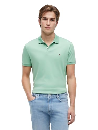 Image of Tommy Hilfiger Mens Short Sleeve Casual Polo Shirts in Regular Fit with Liquid Cotton