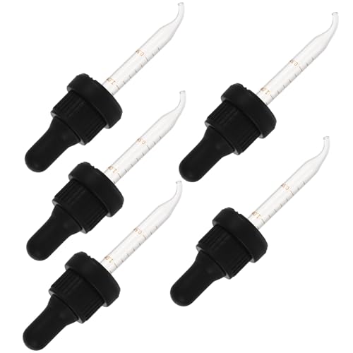 Gogogmee Precision Graduated Dropper Pipettes Plastic Dropper Caps for Essential Oil Bottles