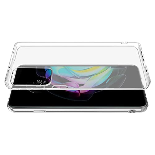 Image of Crystal Clear Back Case for Motorola Edge 20 | Raised Bumps for Camera & Screen Protection | Clear Soft Silicone Back Case Cover for Motorola Edge 20 (TPU | Transparent)