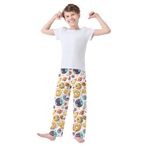 Pajama Bottoms, Candy Donut and Astronaut Slee Pants Lounge Wear Pajamas Long Pant Sleepwear Pjs2