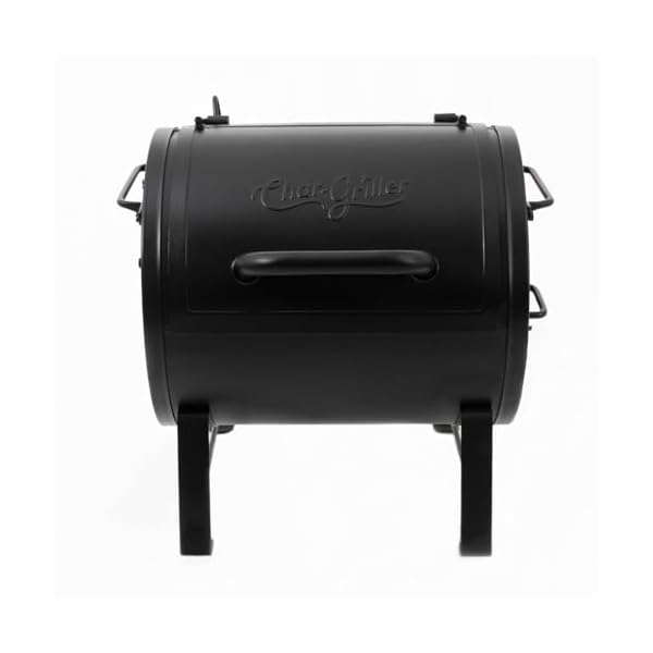 Char griller portable charcoal grill and side fire box attachment for texas style offset smoking methods with 250 cooking square inches in black model e82424  urban country home decor