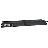 Tripp Lite Metered PDU, 15A, 13 Outlets (5-15R), 120V, 5-15P, 100-127V Input, 6 ft. Cord, 1U Rack-Mount Power (PDUMH15-6) Black