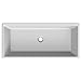 Scarabeo 8033-No Hole Gaia Rectangular Ceramic Self Rimming/Vessel Sink, White