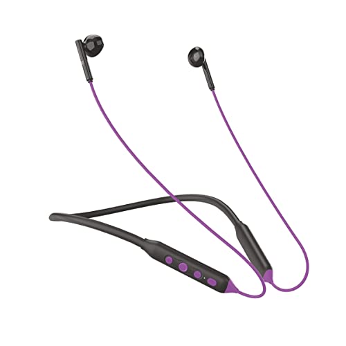 Image of Portronics Harmonics Z5 Wireless Bluetooth Stereo Headset with 33Hrs Playtime, Double EQ Mode, 14.2 mm Dynamic Drivers, Click Action Buttons(Purple)