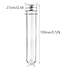 Acrux7 30 Pack Clear Plastic Test Tubes with Screw Caps, 45ml Clear Botanical Bath Salt Tubes 1x5 inch for Beads, Gumball, Candy Storage, Decorate(25x140mm)