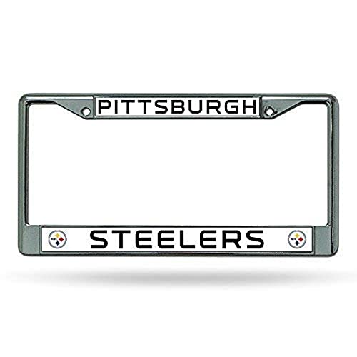 Marco de placa cromado Rico Industries NFL FC2305, diseño plata de alta resistencia