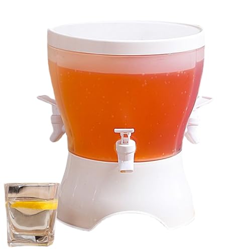 Jarra de servicio de bebidas - lanzador de bebidas de gran capacidad, almacenamiento en frío | Contenedor de boquilla giratoria, soporte de refrescos resistentes a fugas, unidad de vertido de múltiple