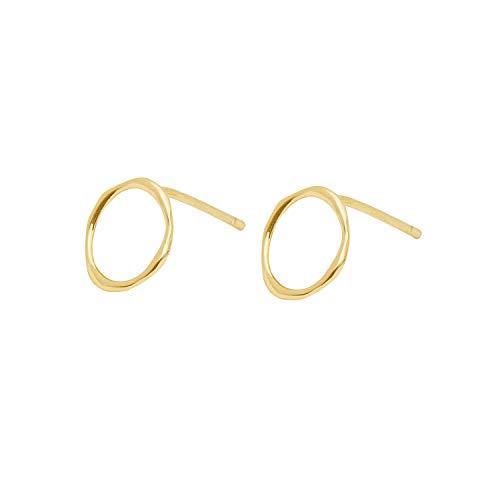 gorjana Women's Quinn Delicate Studs, 18k Gold Plated, Small Huggie Hoop Earrings