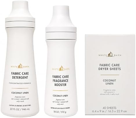 Bath & Body Works Laundry Care Bundle - Fabric Care Detergent, Booster, and Dryer Sheets (Coconut Linen) image 2