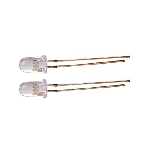 Sahkgye Lampe LED de rayons UV Lampe violet rond 2 PCS-20A 5mm 365nm Cover