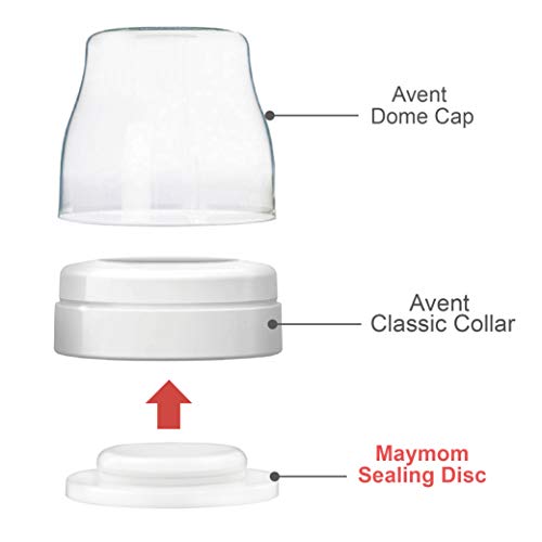 Image of Maymom Write & Reuse Baby Bottle Labels for Daycare /Sealing Disc Compatible with Philips Classic Bottles, Maymom Screw Ring. 6pcs