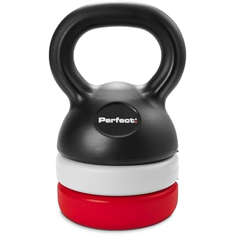 Perfect Fitness Adjustable Kettlebell Weights, from 3-12lbs/1.4-5.5kg, Suitable for Home Gym, Targets Total Body, Unisex, One Size. Cover