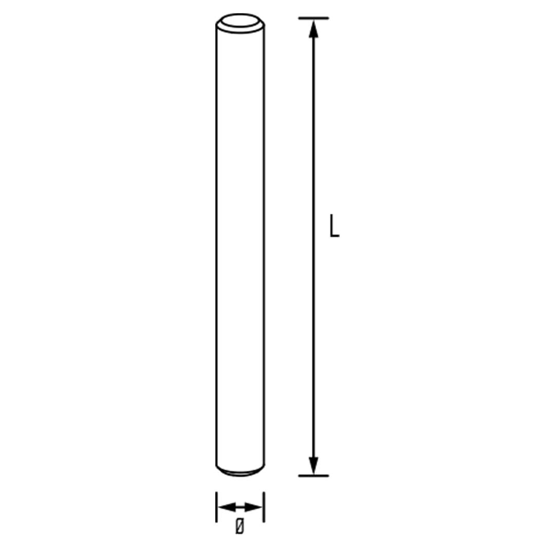 EuP Stabdübel Set mit 100 Stück 12x80 mm – S235 Stahl, galvanisch verzinkt, Made in Germany