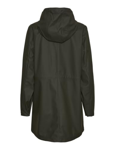 VERO MODA Damen Regenjacke VMMalou wasserabweisender Parka mit Kapuze 10266982 peat M