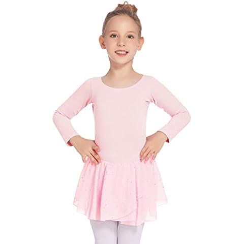 Balancora Tanzkleid Mädchen Baumwolle Ballettkleid Glitzer Ballettkleidung Cover