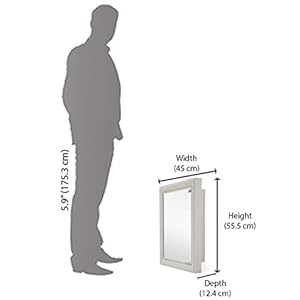 Nilkamal Gem Rich Look Bathroom Plastic Corner Cabinet with Mirror|Bathroom Mirrors |1 Door |Storage (Ivory) Nilkamal Gem Rich Look Bathroom Plastic Corner Cabinet with Mirror|Bathroom Mirrors |1 Door |Storage (Ivory)