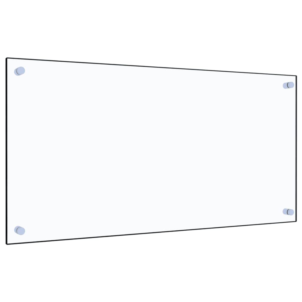 vidaXL Kitchen Backsplash Transparent 80 x 40 cm Tempered Glass