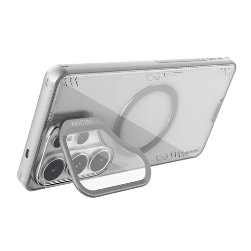 Image of Nillkin Case for Samsung Galaxy S26 Ultra (6.9 inch Inch) Iceblade Prop Case Magnetic Mag Safe Features Corner Air Bags + Aluminium Camera Protect Stand Scratch Grey