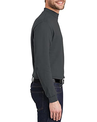 JustBlanks Mens Lightweight Long Sleeves Interlock Knit Mock Turtleneck Pullover3