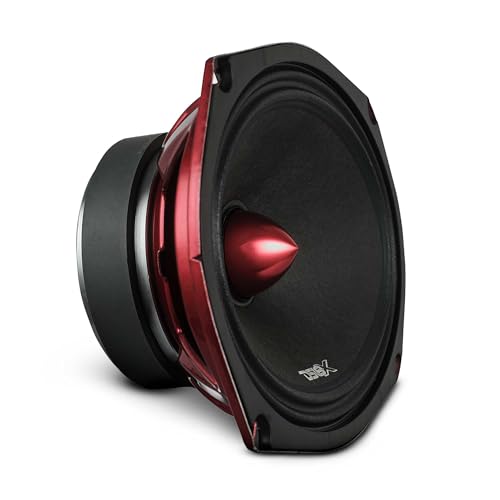 DS18 PRO-X698 BM Loudspeaker - 6x9, Midrange, Red Aluminum Bullet, 550W Max, 275W RMS, 8 Ohms - Premium Quality Audio Door Speakers for Car,Truck and Motorcycle Stereo Sound System (1 Speaker)