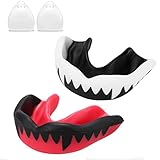 2 Stück Sport Mundschutz für Erwachsene Kinder Zahnschutz mit tragbar Hygienebox, leicht anpassbar Sport Zahnschutz Sportmundschutz für Boxen, MMA, Kampfsport, Hockey, Football, Rugby