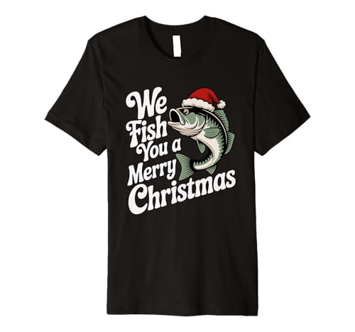 We Fish You A Merry Christmas Fishing Xmas Santa Hat