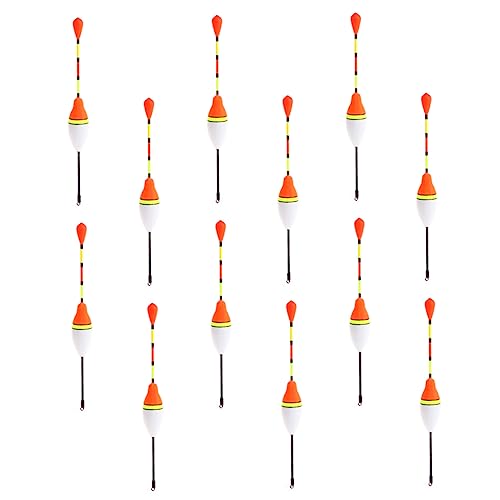 Kisangel 12pcs Fishing Floats Lightweight Buoys for Carp Fishing High Concentricity Present for Portable