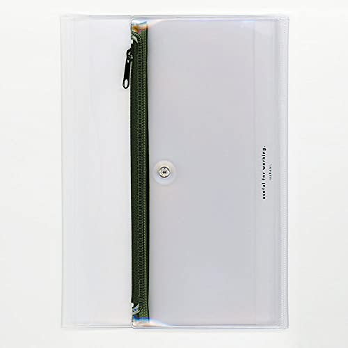 ダイゴー ノートカバー isshoni. ペンケース付き A5対応 PVC クリアGR N1862