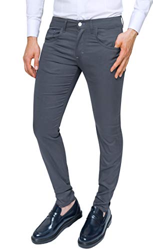 Pantalon d'été pour homme Chino Slim en pur coton italien haut de gamme