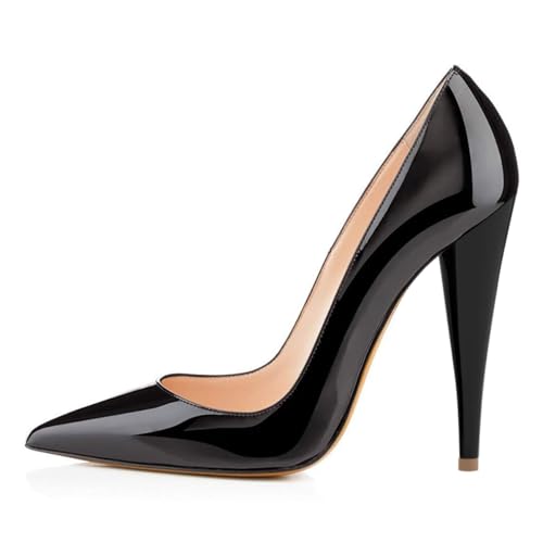 FSJ Women Pumps Closed Pointed Toe Cone High Heel Slip On Classic Office Special Ladies Wedding Shoes Size 4-16 US2