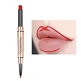 ♮Ultra saturado: el lápiz labial cremoso se desliza suavemente para brindar un acabado verdaderamente mate, y el lápiz labial con cobertura total brinda un tono de labios ultra saturado. El aplicador suave es fácil de precisar tanto para delinear como para aplicar el color de labios sin esfuerzo.