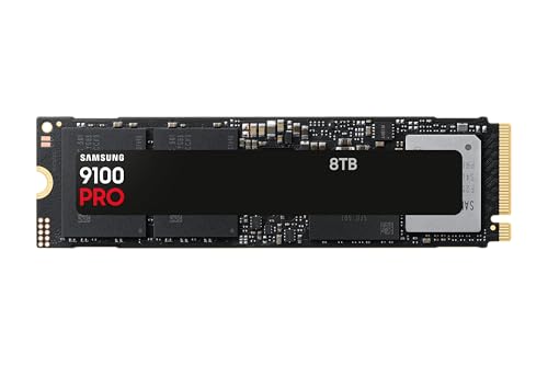 Samsung Memoria MZ- VAP4T0BW 9100 PRO SSD Interna 8TB, PCIe 5.0 x4, NVMe 2.0, Memoria Diseñada para Profesionales y Jugadores, Compatible con PC, Móvil y Consola de Juegos