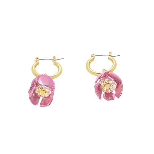 Betsey Johnson Women's Garden Glam Tulip Huggie Earrings3