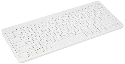 HP 350 Compact Multi-Device Bluetooth Keyboard; Spill Resistant; Swift Pair; OS Auto-Detection, LED Indicator, Battery Life Up to 24 Months, 1 Year Warranty