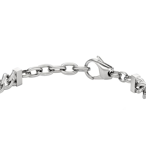 Diesel Armband Für Männer, 18 Cm - 19,5 Cm Silbernes Edelstahlarmband, DX0966040 – Ansicht 4
